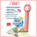 Kids language learning toy English Russian electronic book Talking flash card education toddlers 0-6 years reading machine